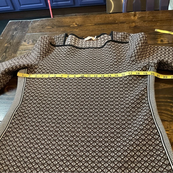 Tory Burch Brown and Cream Long Sleeve Sweater Dress like new condition. - Picture 9 of 13